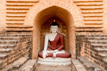 Buddhas in Bagan temples, myanmar