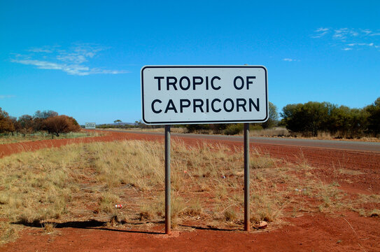 Tropic of Capricorn sign in