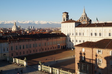 Italy, Turin: panoramic view of the Royal Palace