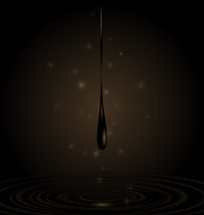 brown colored background image circles and falling drop