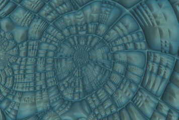 Fantastic blue fractal background. Abstract fractal texture. Digital art. 3D rendering.