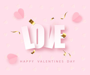 love greeting card design fo Valentine s day. Happy Valentines Day. Vector illustration