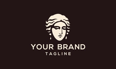 brooding woman logo, a woman who reflects on the journey of life.