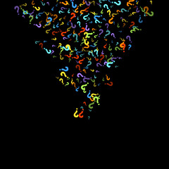 Question marks Quiz, doubt poll query public poll.