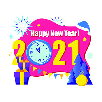 2022 Happy New Year trendy and minimalistic card or background.