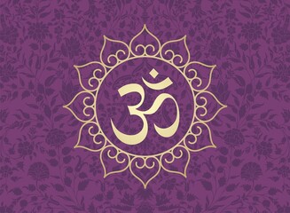 aum syllable , paisley design ,Hinduism , India	