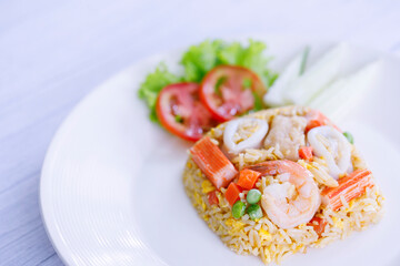 The Fried rice with Seafood
