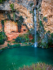 Turche cave and waterfall in Valencia, Spain