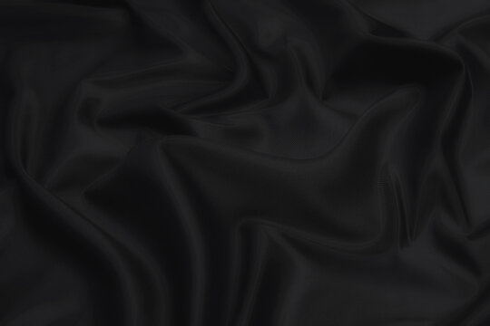 Close-up texture of natural gray fabric or cloth in black color