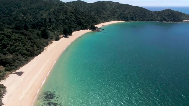 New Zealand - Abel Tasman National Park - Anapai Bay fly over