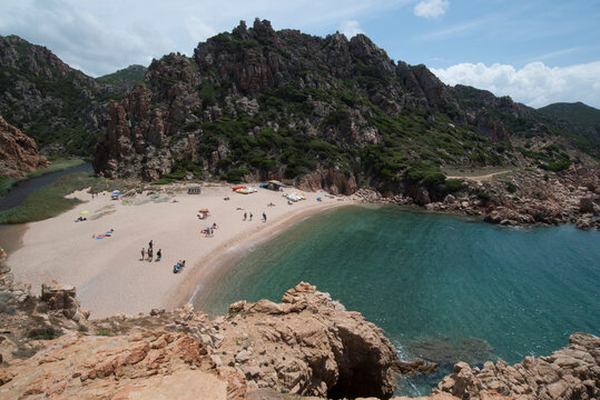 Li Cossi beach at Costa Paradiso, Sardinia, Italy.