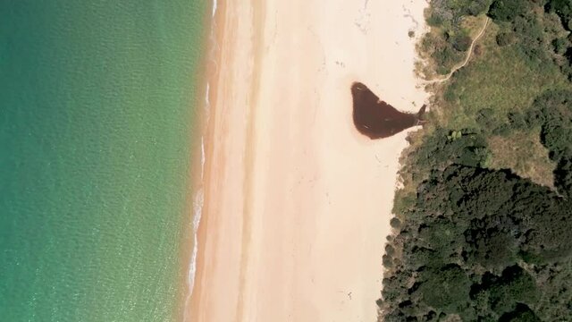 New Zealand Abel Tasman National Park - Anapai Bay Beach Birdseye View