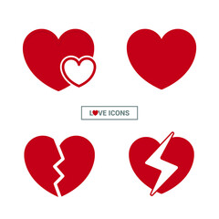 Icons for Valentine's day. Icon of a heart. Basic love icon.