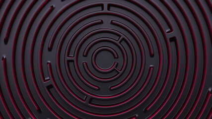 Futuristic abstract background. Circular maze style