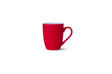 Red frosted mug. Valentine's Day.