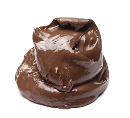 Creamy chocolate isolated on white background