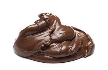 Creamy chocolate isolated on white background