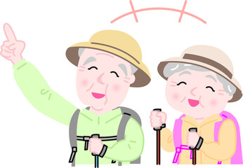 シニア男女山登り