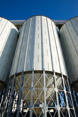 Metal tanks in a farm