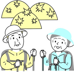 シニア男女山登り