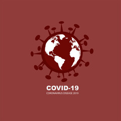 Fototapeta na wymiar Stop Coronavirus, covid - 19 , China, Wuhan, Danger, vector Illustration.World Health Organization WHO introduced new official name for Coronavirus disease named COVID-19.