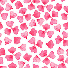 Watercolor flowers meadow summer seamless pattern