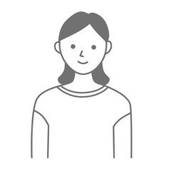 Front facing vector illustration of  women