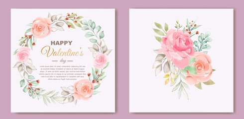 Lovely valentine's day card template