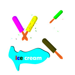 delicious ice cream design gives a cheerful and happy impression