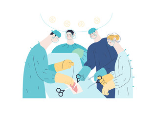 Medical reports application -medical insurance illustration -modern flat vector concept digital illustration -patient and a doctor using the medical application with reports and test results, metaphor