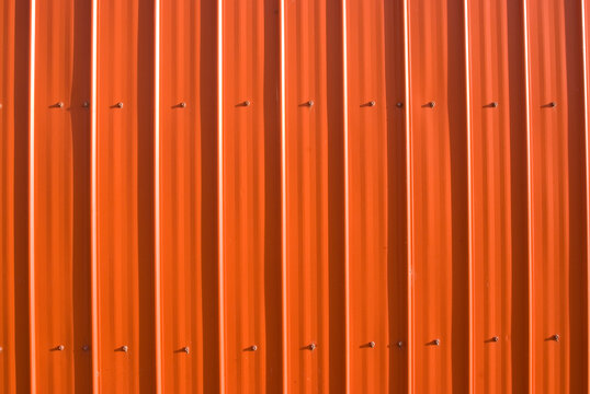 Ridged corrugated orange plastic