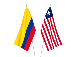 Colombia and Liberia flags