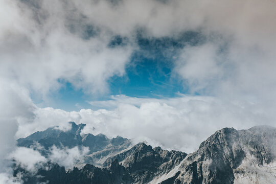 clouds over the mountains