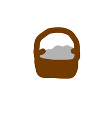 basket isolated on white