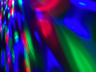 Background of psychedelic coloured light effects on wall