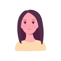 woman portrait in glases on the white background