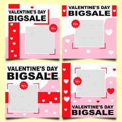 Template Instagram valentines day Big  Sale 