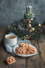 christmas cookies and christmas tree