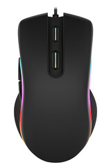 Vector drawing gaming computer mouse on white background