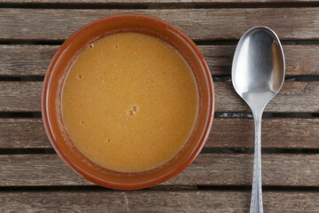 hot fish soup with aioli sauce