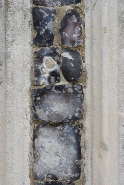 Detail of flint inserts into