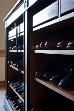 Wooden shoe storage unit 