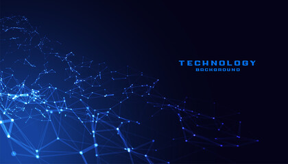 technology low poly mesh connection network background © starlineart