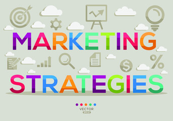 Creative (marketing strategies) Banner Word with Icon ,Vector illustration.