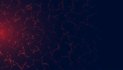 network mesh low poly background with glowing light