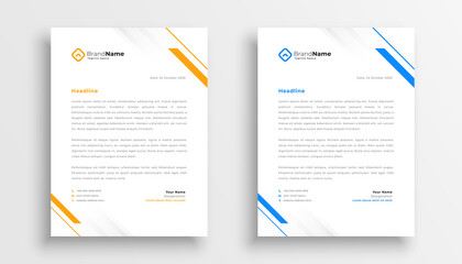 simple business letterhead design set of two