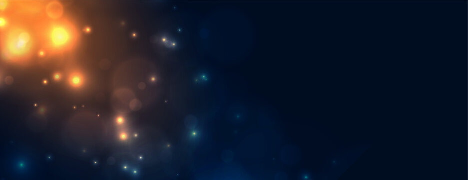 Nice Light Sparkles Glowing Bokeh Background Design