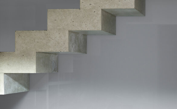 Detail of staircase in old stone farm 