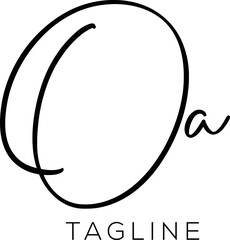 OA  Letter Initial Logo Design, Vector Template