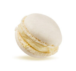 Macaroon isolated on white background with clipping path